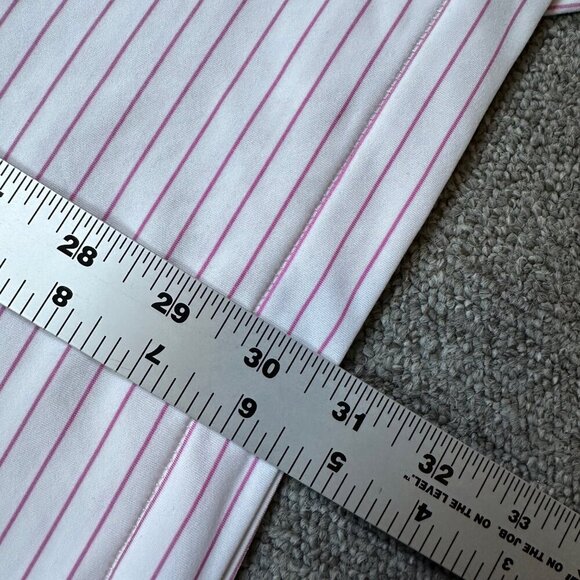 Peter Millar Summer Comfort Pink White Striped Golf Golfing Polo Shirt X-Large - Picture 3 of 5